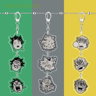 MXFASHIONE Cute Keychain Figure Toys Gifts Key Rings Demon Slayer Anime Bag Pendant Kimetsu no Yaiba Car Interior Accessories Cosplay Hashibira Inosuke Key Ring Holder