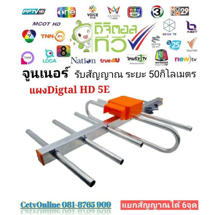 แผงทีวีดิจิตอลขนาด5E ไม่มีสาย
