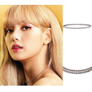 Chokerเพชรรอบงานสปริงยืดได้ สวยงามตาแตก ดูแพงไฮโซมากๆรีบตามกันนะ