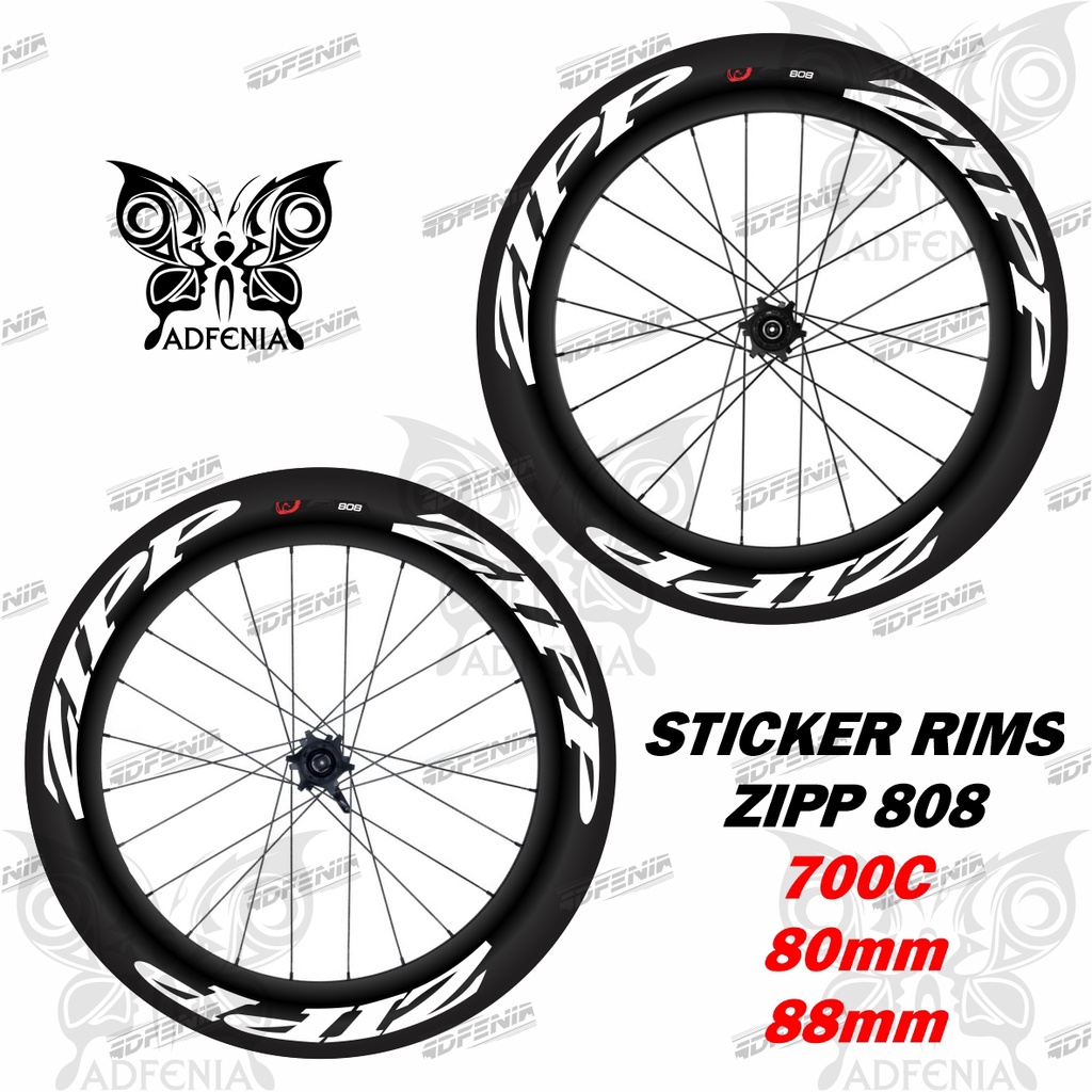 Zipp 808 Road Bike Fixed Gear 700c Rims Decal สติกเกอร์