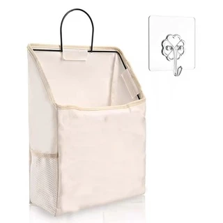 พร้อมส่ง! กระเป๋าผ้าเก็บของ กระเป๋าแขวนผนัง แขวนชั้นวางของ แขวนเข้ามุม สไตล์ญี่ปุ่น พร้อมที่แขวน