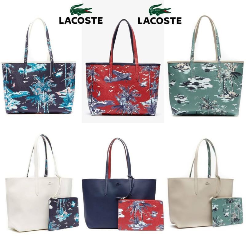 LACOSTE Anna Fantaisie Hawai Shopping Bag With Clutch กระเป๋าทรงชอปปิ้ง