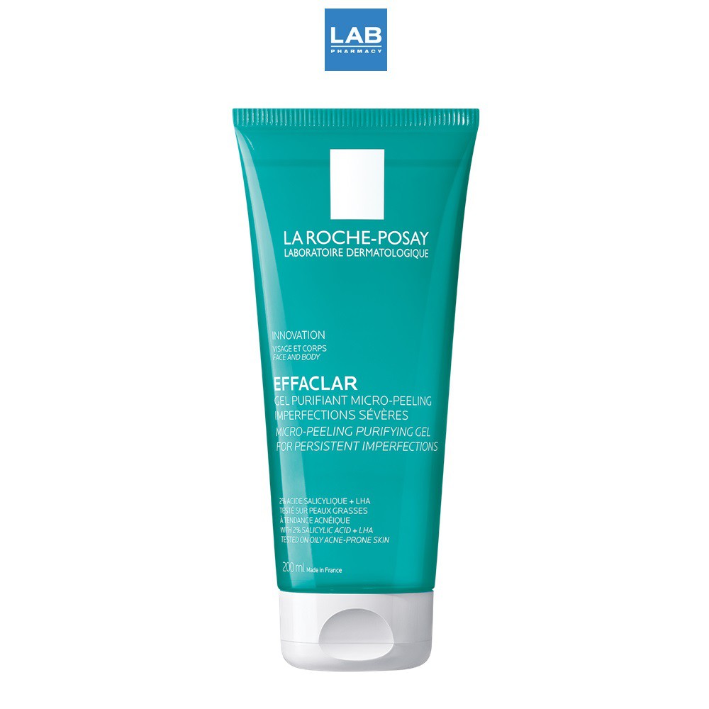 LA ROCHE-POSAY Effaclar Micro-Peeling Purifying Gel 200 ml. - ลาโรช โพเซย์เอฟฟาคลาร์ ไมโคร-พีลลิ่ง เจล 200 มล.