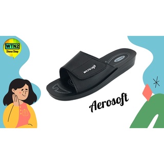 🔥ส่งฟรี🔥รองเท้าแตะสวมหญิง Aerosoft LA2102 สีดำ