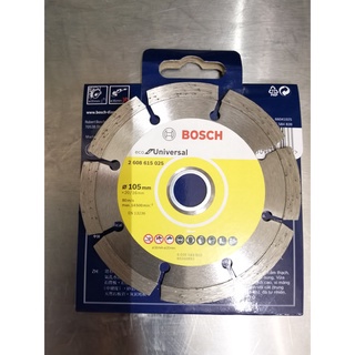 Bosch ใบตัดเพชร ตัดกระเบื้อง เซรามิค คอนกรีต ใบตัดชนิดมีร่องน้ำ ขนาด 105มม. 4" ECO for Universal รุ่นประหยัด 2608615025