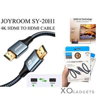 Joyroom SY-20H1 4K 60Hz HDMI เป็นสายเคเบิลอะแดปเตอร์ HDMI ความยาว: 2 เมตร (สีเทา) HDMI TO HDMI / 4K HDMI TO HDMI CABLE