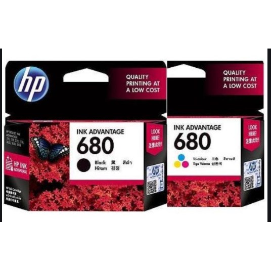 ตลับหมึกHp680สี และดำ สินค้าของแท้ 100%ถูก