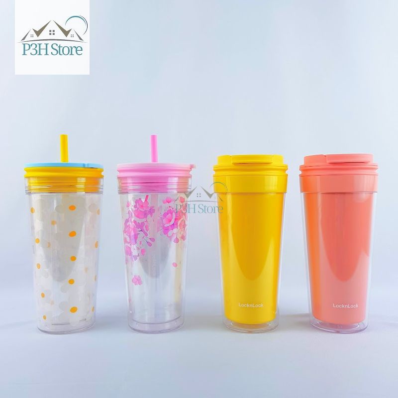 Double-layer plastic Cup Lock&Lock Bucket Cold Cup ความจุ 580ml HAP519 HAP520