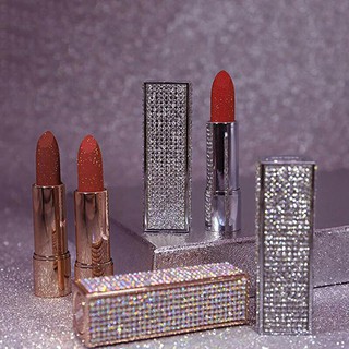 hojo diamond Lipstick ลิปฝาปุ่มกด สวยหรู เนื้อแมท ลิปเพชร 8044(ใหม่/ของแท้)