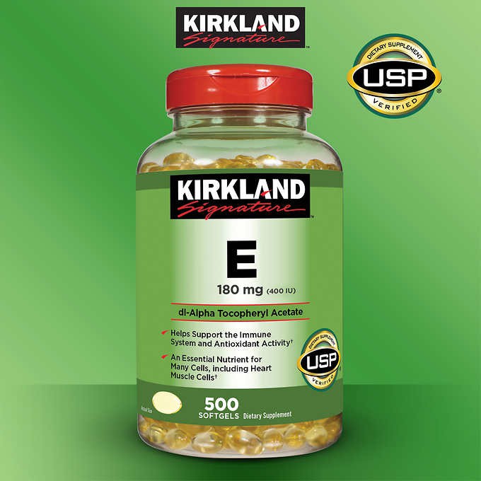 KIRKLAND Vitamin E 180mg 500 Softgels -699