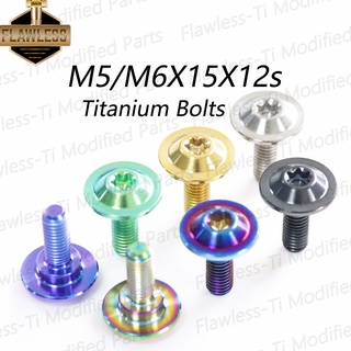 Flawless-ti Honda MSX 125 Gr5 สลักเกลียวไทเทเนียม บอดี้โคฟ บอดี้เวิร์ค M5 M6×15×12s พร้อมส่ง