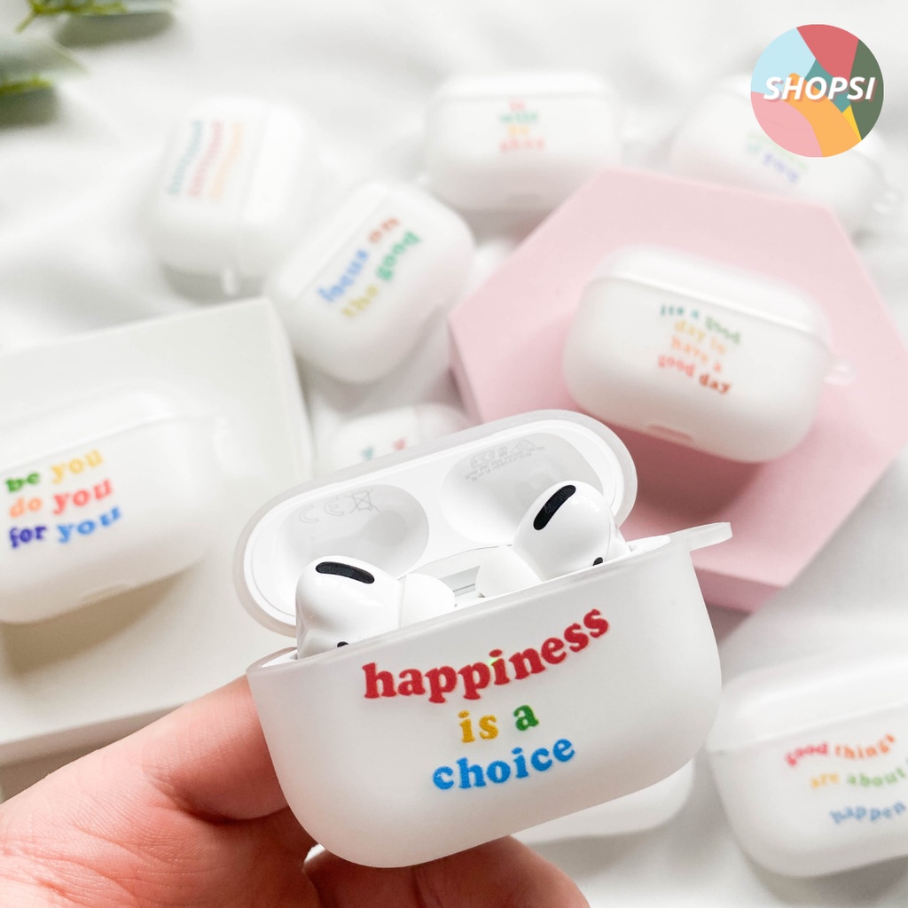 EXCLUSIVE || Spread Positivity Collection ใช้สำหรับ AirPods Pro เคสซิลิโคนแข็ง SHOPSI