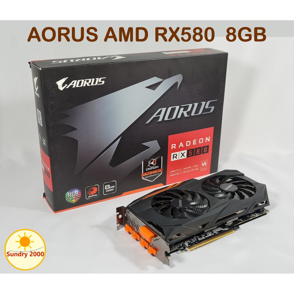 การ์ดจอ Gigabyte AORUS AMD RX580 8GB (มือสอง)