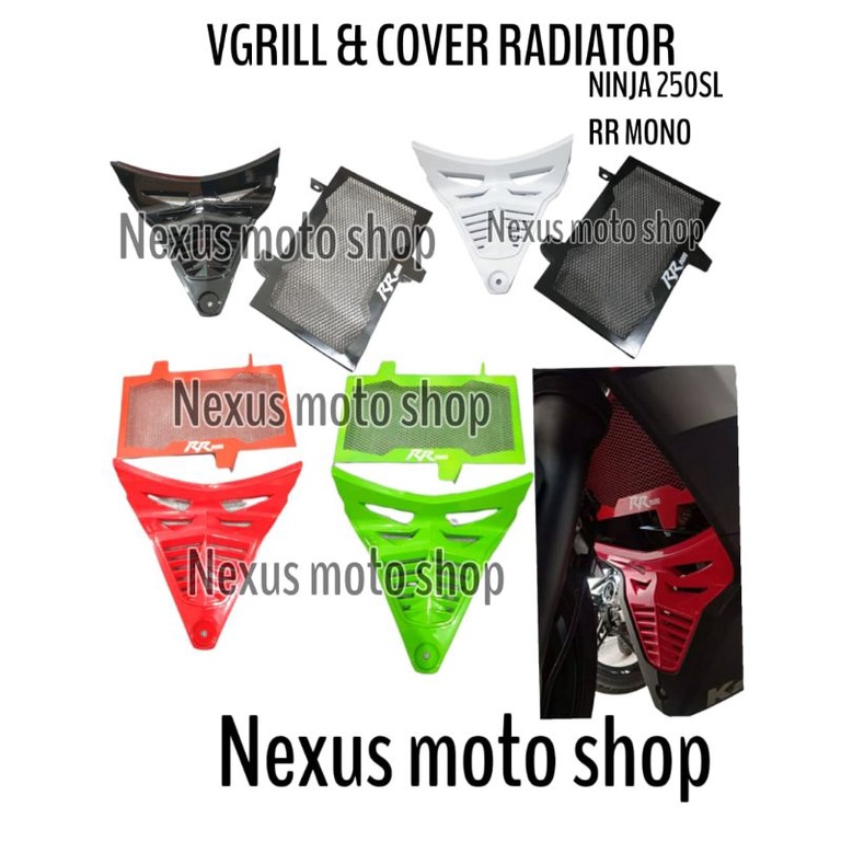 Vcamper ninja 250SL plus ฝาครอบหม้อน้ํา ninja 250sl ฝาครอบหม้อน้ํา ninja 250SL + v ย่าง ninja 250sl
