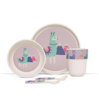 Penny ชุดทานอาหารไม้ไผ่ Scallan Design Bamboo Meal Set with Cutlery - Loopy Llama