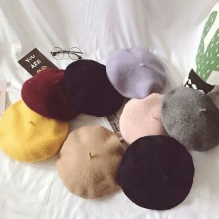 หมวกเบเร่ต์ผ้าวูล สินค้าพร้อมส่ง