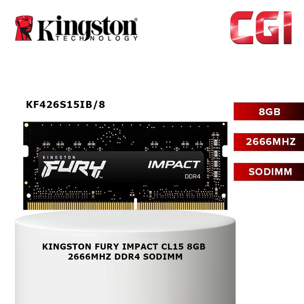 Kingston FURY Impact 8GB 2666MHz DDR4 CL15 260-Pin SODIMM ( KF426S15IB/8 )