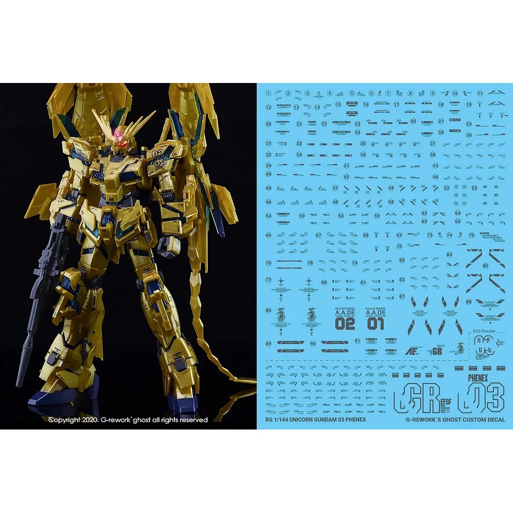 Water Decal [RG] PHENEX NT U03 แท้จาก G-Rework