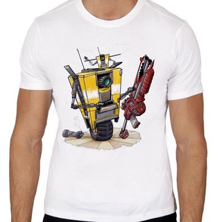 เสื้อยืดสีขาวBorderlands เสื้อยืดลําลอง แขนสั้น คอกลม พิมพ์ลาย สําหรับผู้ชาย TMM1084S-4XL