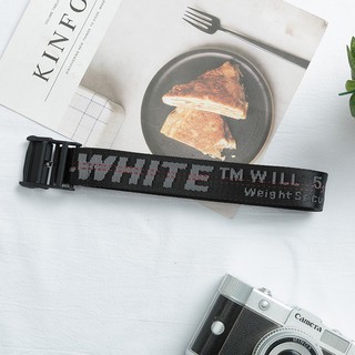 OFF OW Belt17ss WHITE เข็มขัดผ้าใบสไตล์อุตสาหกรรม