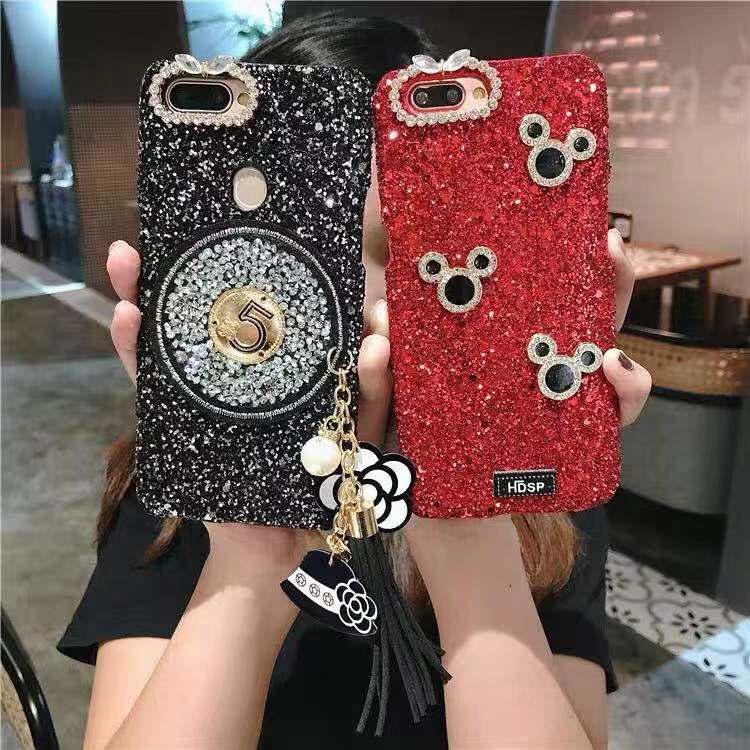 เคสโทรศัพท์พิมพ์ลายการ์ตูน mickey Samsung A7 2018 J2 J7 Prime J7 Pro ประดับพู่