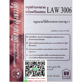 สรุปคำบรรยาย LAW 3006 (LA 306) กฎหมายวิธีพิจารณาความอาญา ( ลุงชาวใต้)