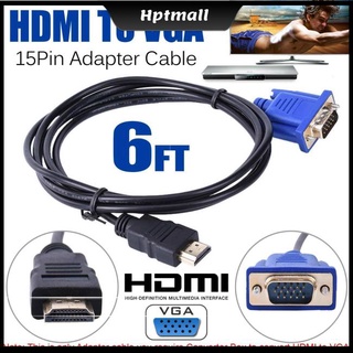 [NTO] สายเคเบิลอะแดปเตอร์ HDMI เป็น VGA 1080P ตัวผู้ เป็น VGA HD-15 ตัวผู้