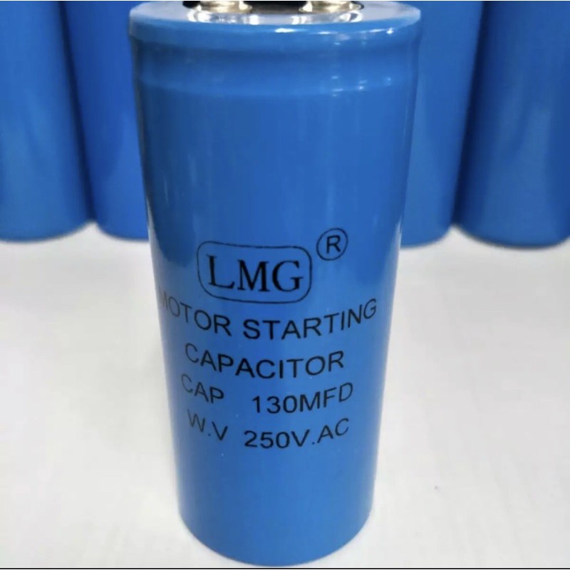 CAP 130MFD250V.AC MOTOR STARTING CAPACITOR LMG(1ชิ้น)สินค้าใหม่พร้อมส่งคุณภาพเต็ม100%ขนาด 4x9cm.