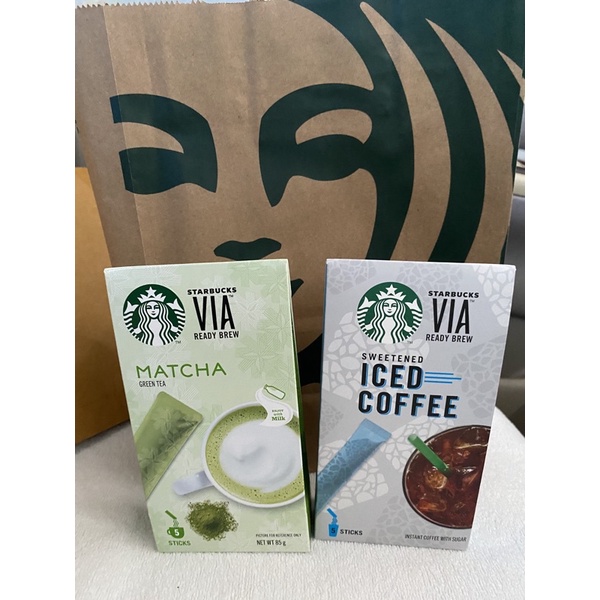 Starbucks VIA Ready Brew ชาเขียว Matcha และ กาแฟ Iced Coffee