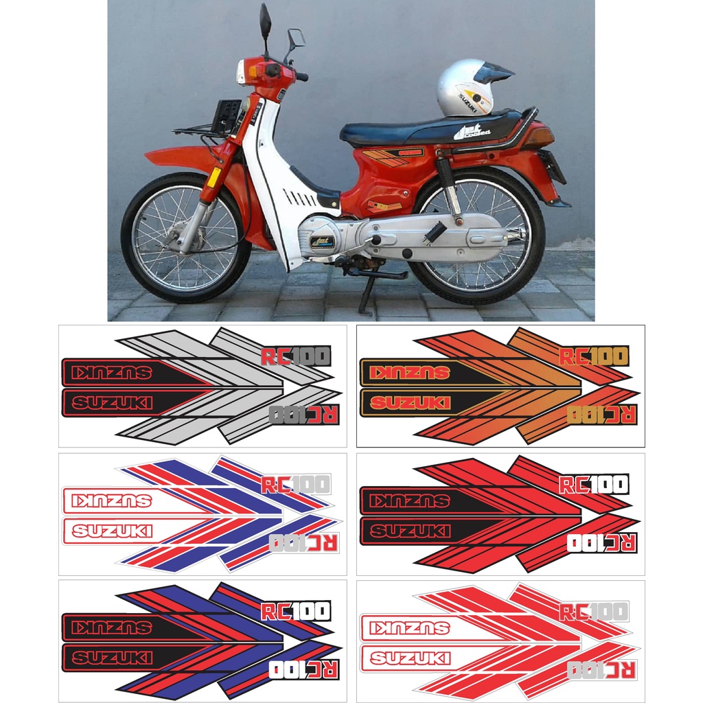 Suzuki rc100 rc 100 triping สติ๊กเกอร์ variations