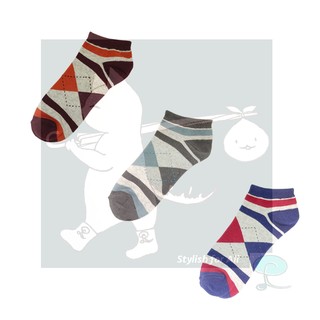 RINLIN ถุงเท้า Vintage Socks แพ็ค 3 คู่ ลายวินเทจ ผู้หญิง ข้อสั้น คอตตอนผสม