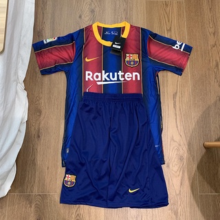 ชุดบอล Barcelona (Blue-B01) เสื้อบอลและกางเกงบอลผู้ชาย ปี 2020-2021 ใหม่ล่าสุด