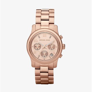 MICHAEL KORS นาฬิกาข้อมือผู้หญิง รุ่น MK5128 Runway Chronograph Rose Gold Dial - Rose Gold