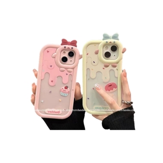 เคสโทรศัพท์มือถือ แบบนิ่ม ลายการ์ตูนสตรอเบอร์รี่ และเค้ก สําหรับ iPhone 14 13 12 11 Pro Max Xs Max Xr X 7 8 6 6s Plus