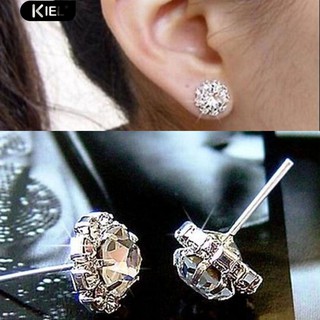 Kiel 1 คู่แฟชั่นสาว Rhinestones เงางาม Ear Stud เครื่องประดับต่างหู