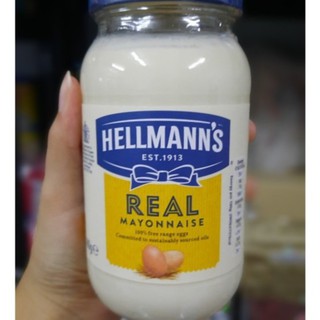 มายองเนส ตราเฮลแมนส์ Real Mayonnaise 100% free rage eggs 400 ml. ใส่ในสลัด แซนวิช แฮมเบอร์เกอร์