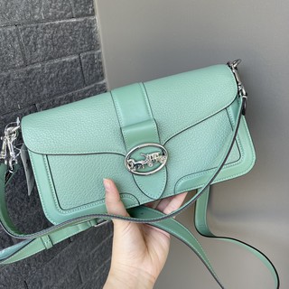 💚แท้💯 พร้อมส่ง💚กระเป๋าสะพายข้าง COACH 5567 GEORGIE SHOULDER BAG WITH LINEAR QUILTING (SVCT)