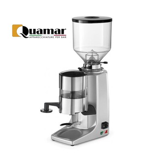 Quamar รุ่น M80 TOP (Automatic Doser) สี Aluminium เครื่องบดเมล็ดกาแฟ ขนาดกลาง 420 วัตต์ จากอิตาลี Coffee Grinder