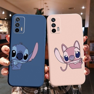 เคสโทรศัพท์มือถือ ขอบสี่เหลี่ยม ลาย Stitch สําหรับ OPPO A16 A94 A53 A15 A12 AX7 A52 A72 A92 A74 A54 5G