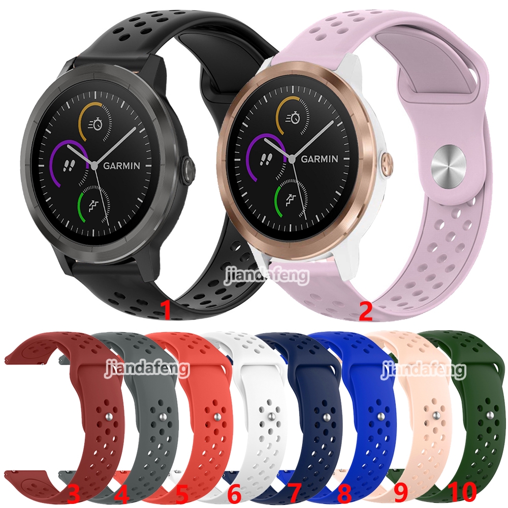 สายนาฬิกาข้อมือซิลิโคน ระบายอากาศ แบบเปลี่ยน สําหรับ Garmin Venu Sq 2 Music