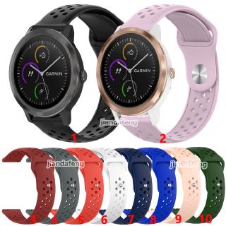 สายนาฬิกาข้อมือซิลิโคน ระบายอากาศ สําหรับ Garmin Vivoactive 3 Music Trainer