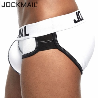 Jockmail กางเกงชั้นใน ทรงสามเหลี่ยม เสริมฟองน้ํา เซ็กซี่ 3D สําหรับผู้ชาย