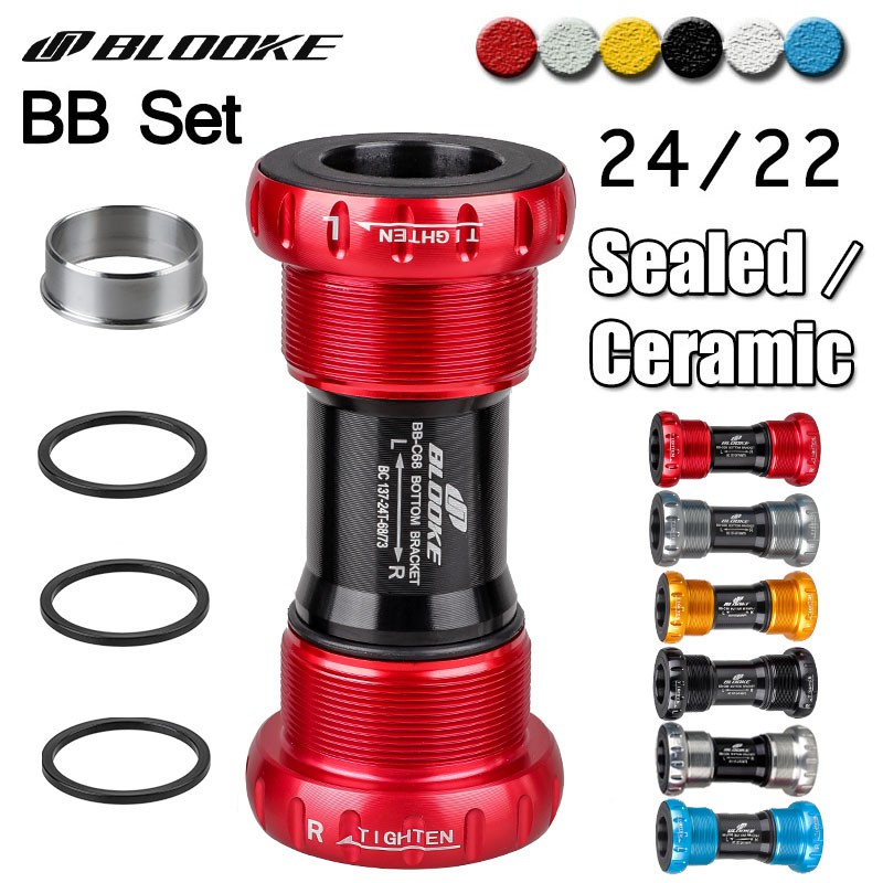 BLOOKE MTB จักรยาน 24 22 MM BB ชุดปิดผนึก/เซรามิคแบริ่งด้านล่างวงเล็บจักรยานชุดด้ายสําหรับ SRAM GXP Prowheel Crankse