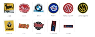 ตัวรีดติดเสื้อโลโก้ Logo Agip Audi Bmw Volvo  Volkswagen Renault Kiss Slipnot Gunnrose Suzuki