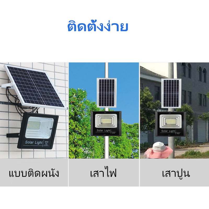 ✳JD【รับประกัน3ปี】Solar Cell 400Wไฟโซล่าเซล  ไฟสปอร์ตไลท์ ไฟถนนโซล่าเซลล์ รุ่นใหม่Solar Light 300W/15