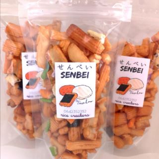 🍘 Senbei. Rice cracker.ขนมอบกรอบ