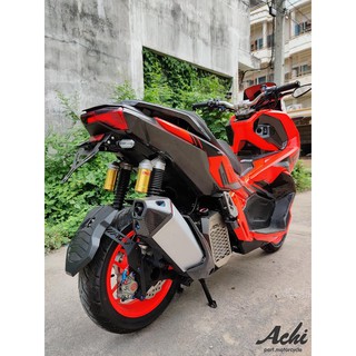 กันดีด ADV150 ขาเดี่ยว ขาเหล็กชุบดำ เลือกใบกันดีดได้ มีอุปกรณ์ติดตั้งในชุด