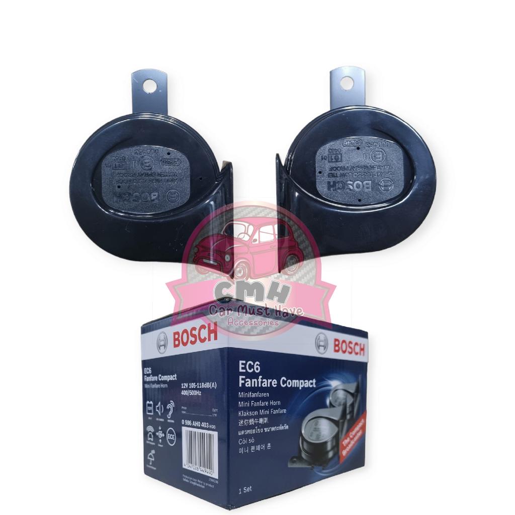 BOSCH แท้ เสียงเบนซ์ BENZ แตร รถยนต์ Bosch รุ่น EC6 Fanfare Compact แตร หอยโข่ง (สีดำ) ของแท้ 12V ขอ