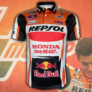 เสื้อโปโลรถจักรยานยนต์ Honda MotoGP Polo MotoGP Team Repsol #Mg0003 โมเดล Marc Marquez (โปโล)