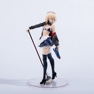 ฟิกเกอร์อนิเมะ Fate Stay Night Saber Alter Maid ชุดว่ายน้ํา สเกล 1/7 สีดํา โมเดลฟิกเกอร์ PVC ของเล่นสะสม สําหรับเด็ก